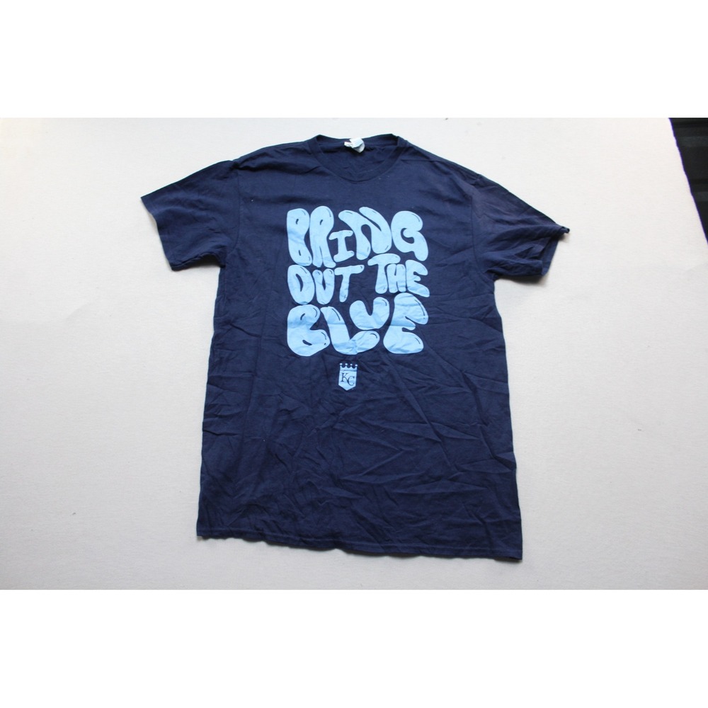 Delta Pro Weight Graphic Tee Men Medium Navy Blue Good Bring Out The Blue KC